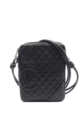CHANEL Pre-Owned 2004-2005 Cambon quilted leather shoulder bag - Black