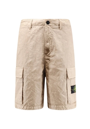 Stone Island cargo logo patch shorts - Neutrals