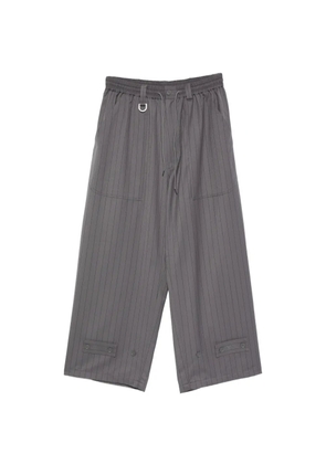 Y-3 pinstripe-pattern trousers - Grey