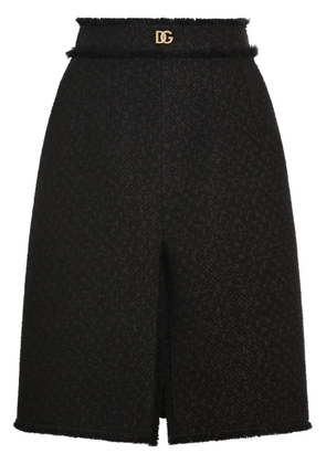 Dolce & Gabbana DNA tweed midi skirt - Black