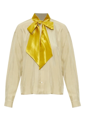 Marni satin-bow blouse - Yellow