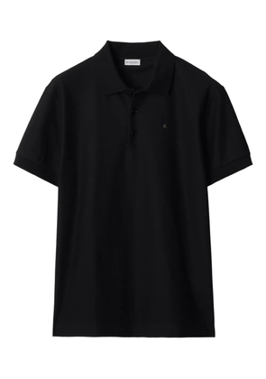 Burberry Knight-embellished cotton polo shirt - Black