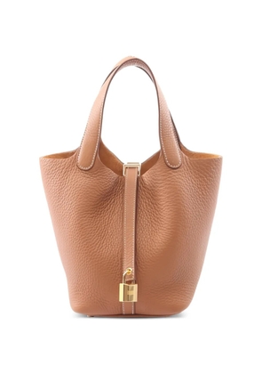 Hermès Pre-Owned 2024 PM Picotin Lock leather tote bag - Brown