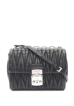 Miu Miu Pre-Owned 2010s matelasse leather shoulder bag - Black