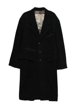 Ziggy Chen single-breasted coat - Black