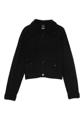 PINKO embellished-collar cardigan - Black