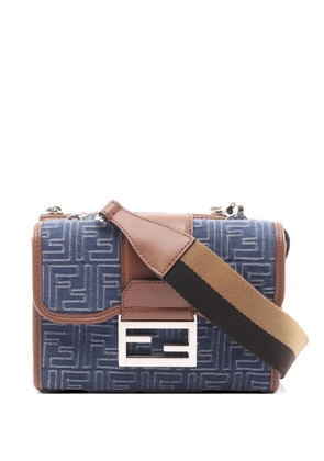 Fendi Pre-Owned 10s zucca-pattern shoulder bag - Blue