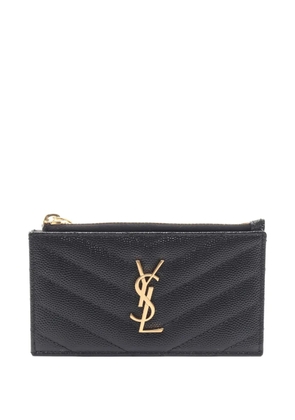 Saint Laurent Pre-Owned 2020s monogram leather card case - Black
