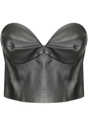 Desa 1972 leather bustier top - Black