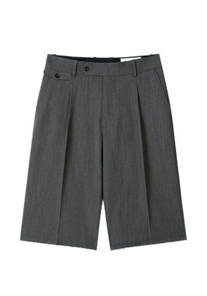 TONYWACK frayed-hem tailored shorts - Grey