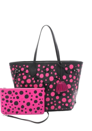 Louis Vuitton Pre-Owned x yayoi kusama 2023 Neverfull MM Monogram polka dot leather shoulder bag - Black