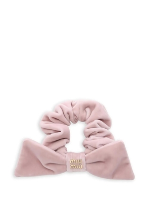 Miu Miu Pre-Owned 2020s velvet scrunchie - Pink