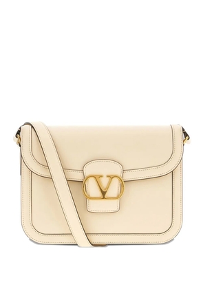 Valentino Garavani V-logo flap messenger bag - Neutrals