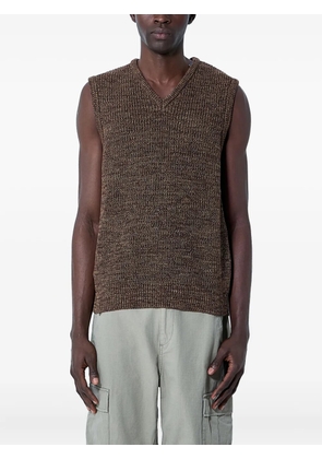 NOAH NY V-neck knitted vest - Brown