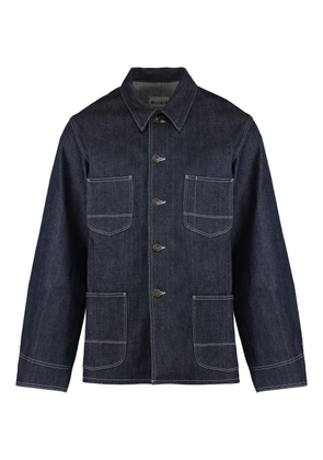 Moorer four-pocket cotton shirt - Blue
