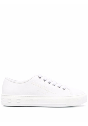 Ferragamo embossed-logo low-top sneakers - White
