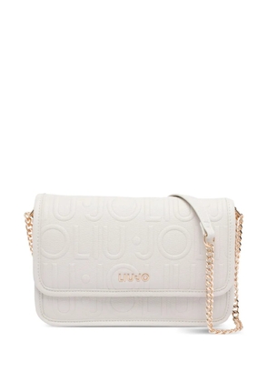 LIU JO logo-embossed chain cross body bag - White
