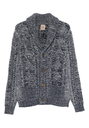 RAKKI cable-knit shawl-collar cardigan - Blue