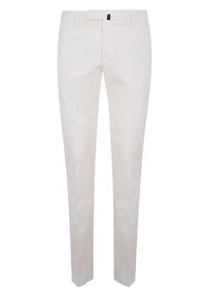 Incotex pressed-crease chino trousers - White
