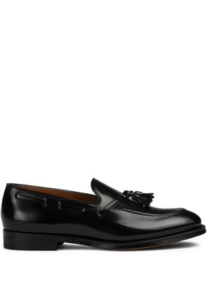 Doucal's tassel-leather loafers - Black