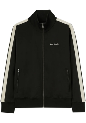 Palm Angels logo-embroidered zip-up jacket - Black