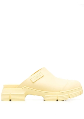 GANNI City chunky-sole mules - Yellow
