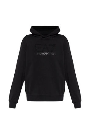 Ea7 Emporio Armani logo-detail hoodie - Black
