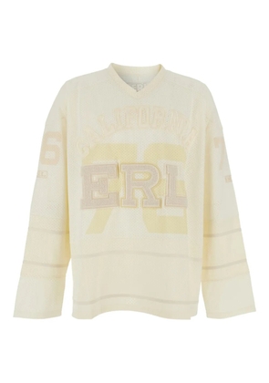 ERL logo-applique hockey sweatshirt - White