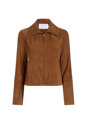 Proenza Schouler White Label Tarin crinkled zip jacket - Brown
