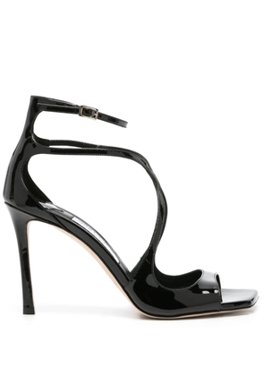 Jimmy Choo Pre-Owned Azia 95mm leather sandals - Black