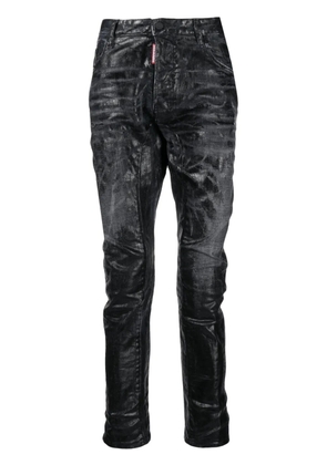 DSQUARED2 logo-patch slim-fit jeans - Black