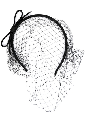 RED(V) bow-detail veil hairband - Black