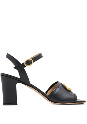 Valentino Garavani 75mm VLogo block-heel sandals - Black