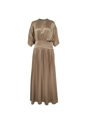 TOTEME gathered detail dress - Brown