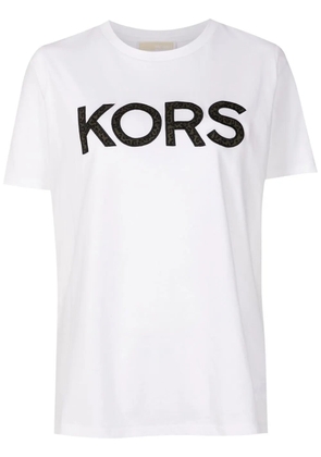 Michael Kors animal-print logo T-shirt - White