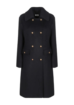P.A.R.O.S.H. double-breasted removable-collar coat - Black