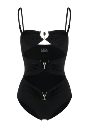 Christopher Esber square neck cut-out swimsuit - Black