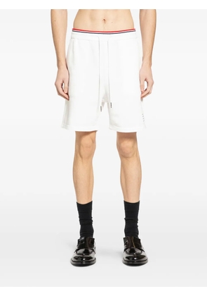 Thom Browne stripe-detail track shorts - White