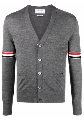 Thom Browne RWB striped cardigan - Grey
