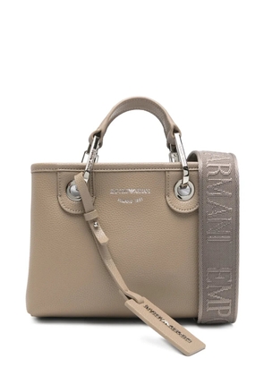 Emporio Armani logo-strap tote bag - Neutrals