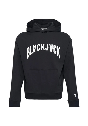 Blackjack long-sleeve logo-lettering hoodie