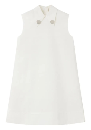 Jil Sander straight-point collar cotton-blend dress - White