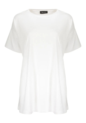 Herno oversized t-shirt with drawstring detail - White