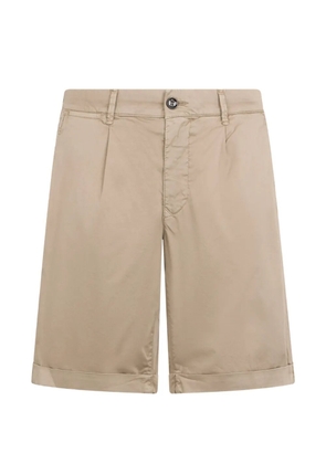 Moorer cuffed pleated shorts - Neutrals