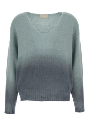Drumohr ombre-effect V-neck sweater - Blue