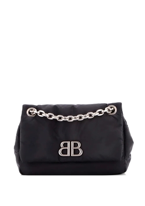 Balenciaga Pre-Owned Monaco Chain Flap Nylon Mini shoulder bag - Black