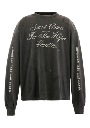 SAINT MXXXXXX skull-print T-shirt - Black