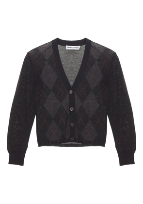OUR LEGACY Ivy argyle-pattern cardigan - Black