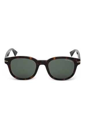 MONT BLANC EYEWEAR geometric-frame sunglasses - Brown