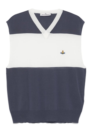 Vivienne Westwood V-neck striped vest - Blue